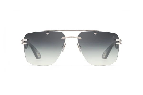 Maybach The President I (P - WDA - M11) - Maybach - Platinum/Walnut Burr Anthracite/Ebony/Indigo Blue BEM | Blue/Grey - 62mm - Ardor Eyewear 4260362897236