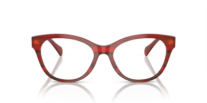0RA7141 Demo Lens Striped Red Havana 8056597961226