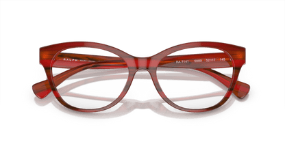 0RA7141 Demo Lens Striped Red Havana 8056597961226