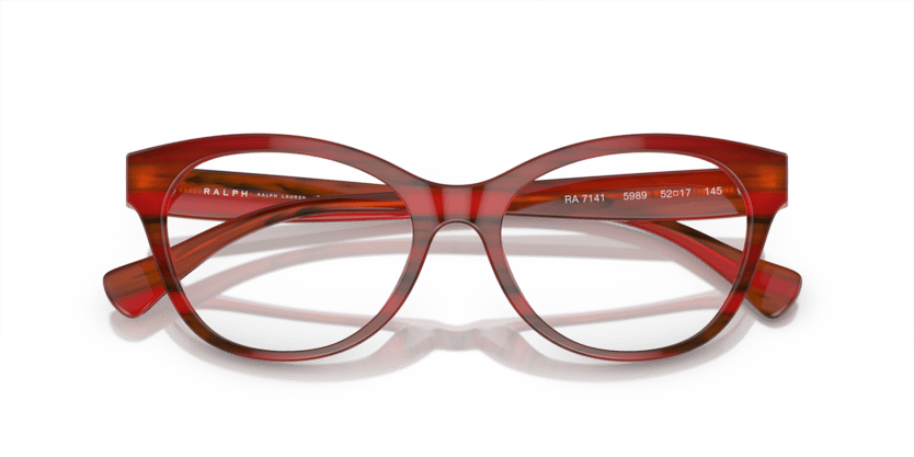 0RA7141 Demo Lens Striped Red Havana 8056597961226