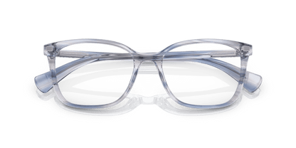 0RA7142 Demo Lens Shiny Striped Blue Brown 8056597698627