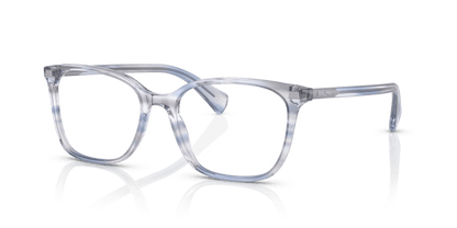 0RA7142 Demo Lens Shiny Striped Blue Brown 8056597698627