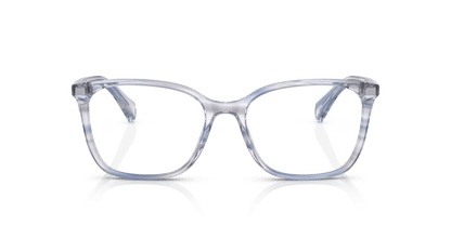 0RA7142 Demo Lens Shiny Striped Blue Brown 8056597698627