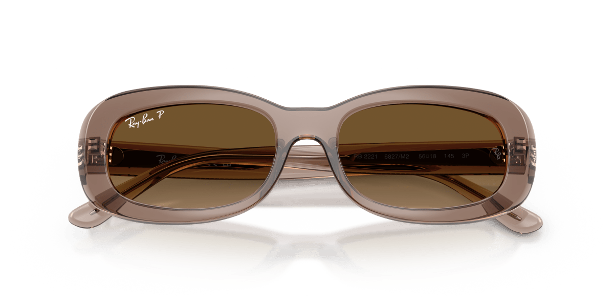 0RB2221 Transparent Beige close front view image 6 barcode 8056262561416