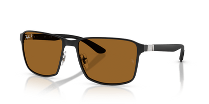 0RB3721CH Matte Black On Black three quarter view image 1 barcode 8056266001536