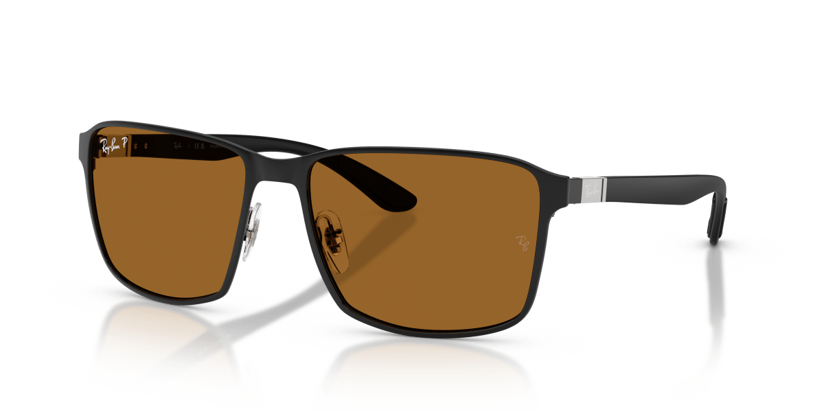 0RB3721CH Matte Black On Black three quarter view image 1 barcode 8056266001536