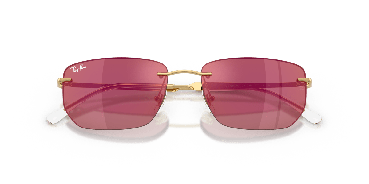 0RB3768 Arista Gold / Dark Violet Mirror Red (001/D0) close front view image 6 barcode 8056262562284