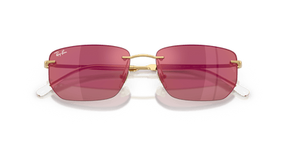 0RB3768 Arista Gold / Dark Violet Mirror Red (001/D0) close front view image 6 barcode 8056262562284