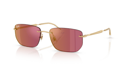 0RB3768 Arista Gold / Dark Violet Mirror Red (001/D0) three quarter view image 1 barcode 8056262562284