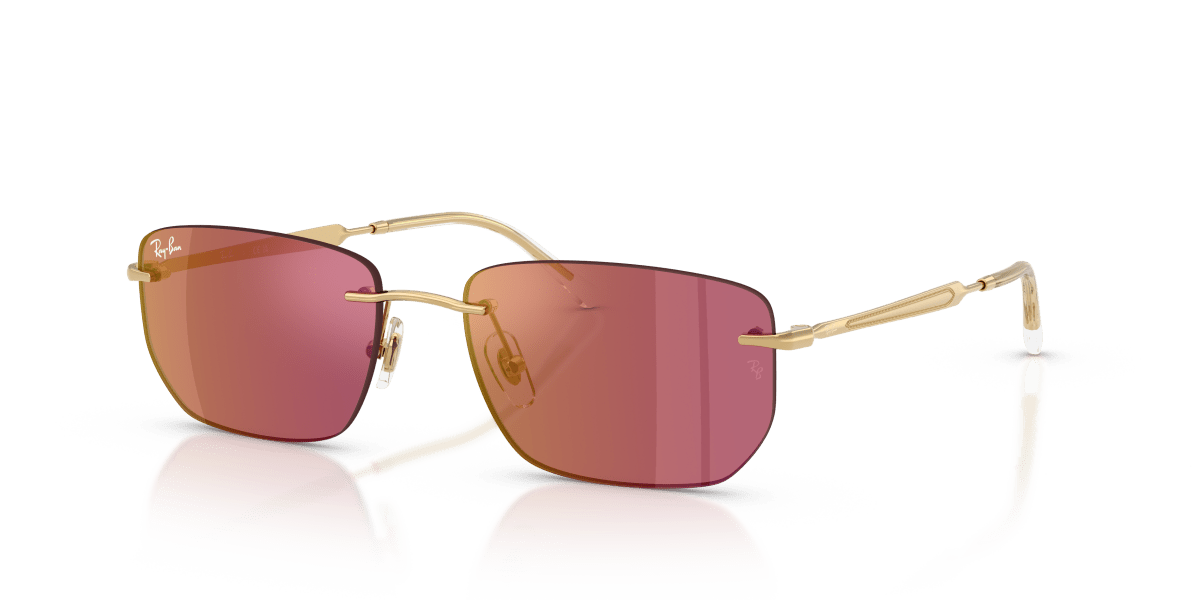 0RB3768 Arista Gold / Dark Violet Mirror Red (001/D0) three quarter view image 1 barcode 8056262562284