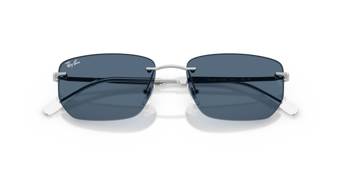 0RB3768 Silver / Dark Blue (003/80) close front view image 6 barcode 8056262562253