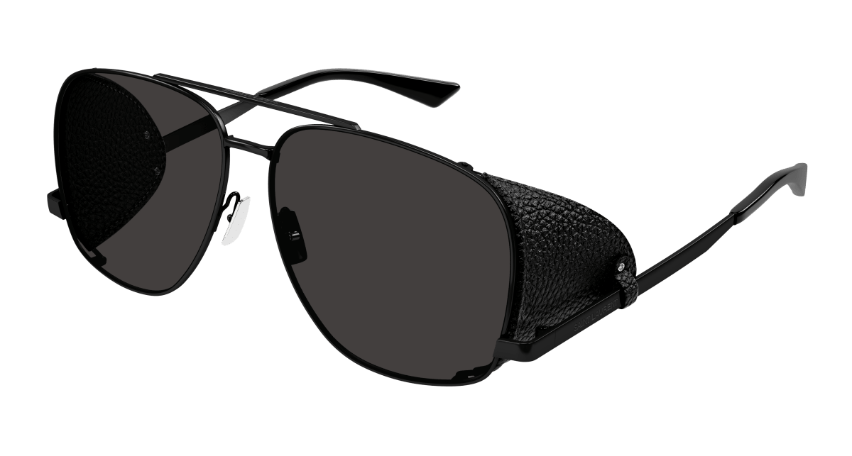 Saint Laurent SL 653 LEON LEATHER SPOILER Black 889652506579