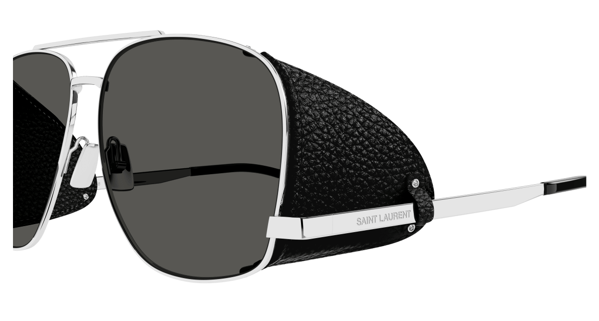 Saint Laurent SL 653 LEON LEATHER SPOILER Silver 889652506562