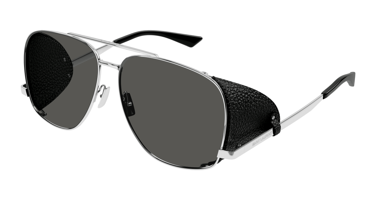 Saint Laurent SL 653 LEON LEATHER SPOILER Silver 889652506562