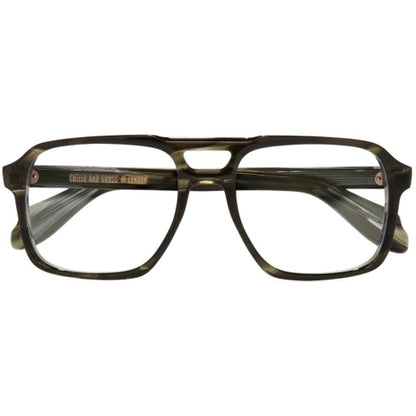 Cutler and Gross CGOP-1394-57-11 Striped Green Havana image 3