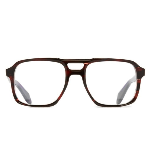 Cutler and Gross CGOP-1394-55-14 Striped Brown Havana image 1