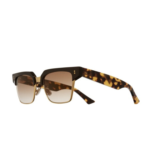 Cutler and Gross CGSN-1348-55-02 Black Taxi & Gold (Brown Lens) image 2