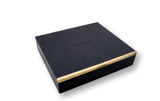 Dita DITA LEATHER 10 FRAME COLLECTORS CASE Black - Brushed Gold image 1 barcodes 0810187663345