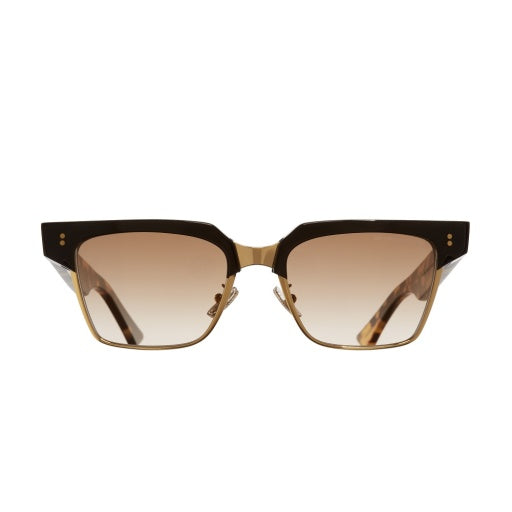 Cutler and Gross CGSN-1348-55-02 Black Taxi & Gold (Brown Lens) image 1