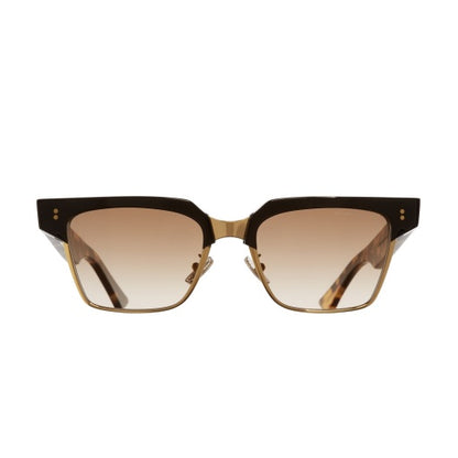 Cutler and Gross CGSN-1348-55-02 Black Taxi & Gold (Brown Lens) image 1