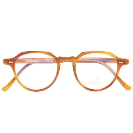 Cutler and Gross MPOP-1313-46-03 Striped Mustard Havana image 3