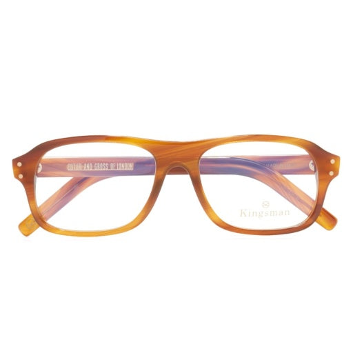 Cutler and Gross KMOP-0847-54-07 Striped Mustard Havana image 3