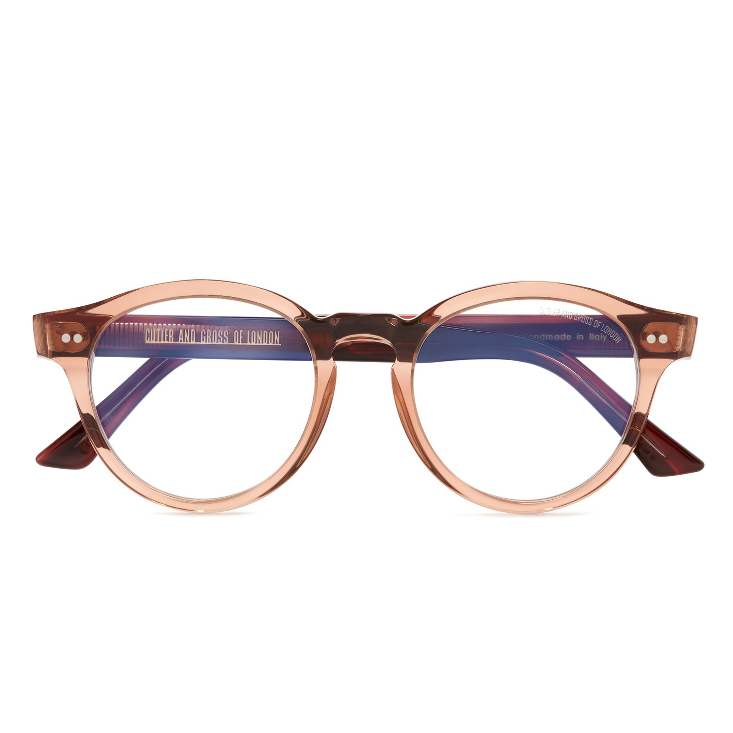 1378S-49-13 - Crystal Peach/Striped Brown Havana
