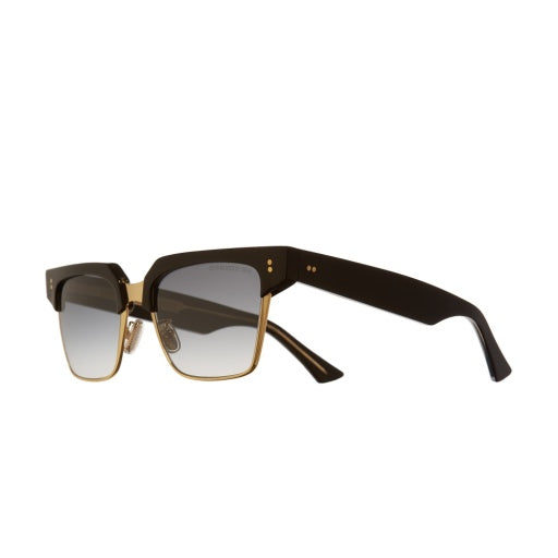 Cutler and Gross CGSN-1348-55-01 Black Taxi & Gold (Grey Lens) image 2
