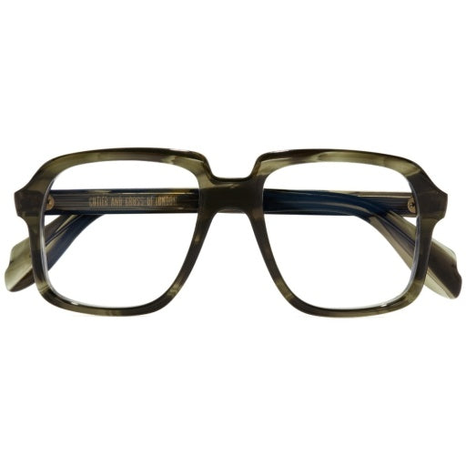 Cutler and Gross CGOP-1397-54-04 Striped Green Havana image 3