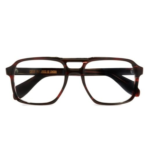 Cutler and Gross CGOP-1394-55-14 Striped Brown Havana image 3