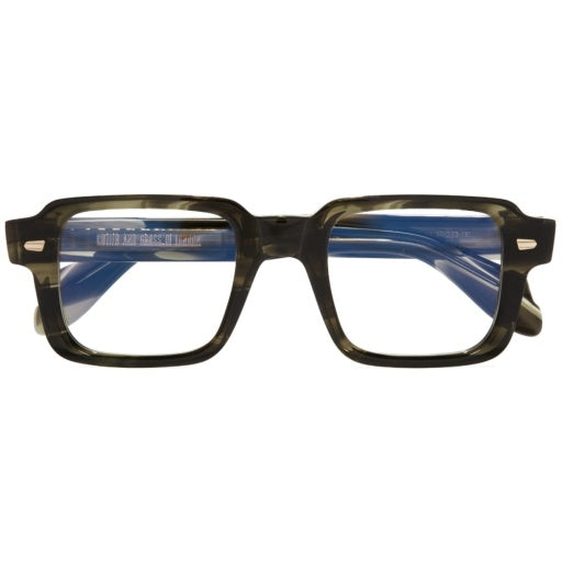 Cutler and Gross CGOP-1393-50-06 Striped Green Havana image 3