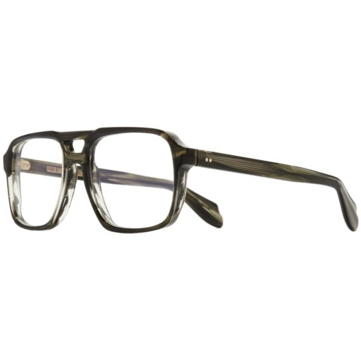Cutler and Gross CGOP-1394-57-11 Striped Green Havana image 2