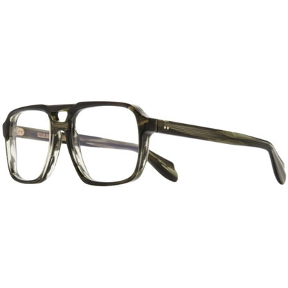 Cutler and Gross CGOP-1394-57-11 Striped Green Havana image 2