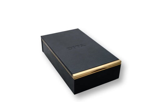 Dita DITA LEATHER 5 FRAME COLLECTORS CASE Black - Brushed Gold image 1 barcodes 0810187663338