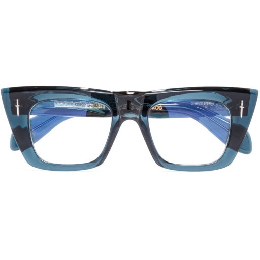 Cutler and Gross GFOP-008-49-03 Deep Teal W/ Dots image 3