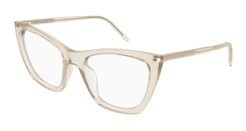 Beige Eyeglasses Saint Laurent 889652561295