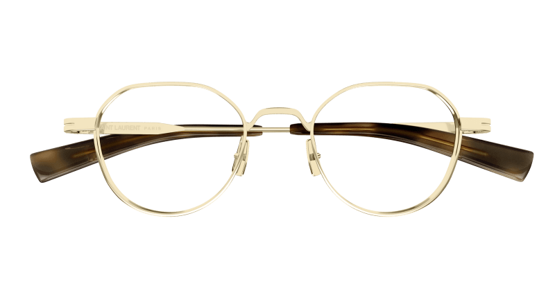 Gold Eyeglasses Saint Laurent 889652516585