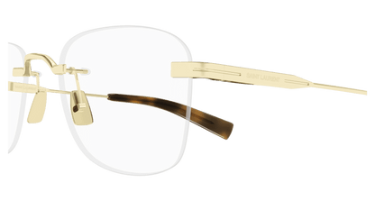 Gold Eyeglasses Saint Laurent 889652521091