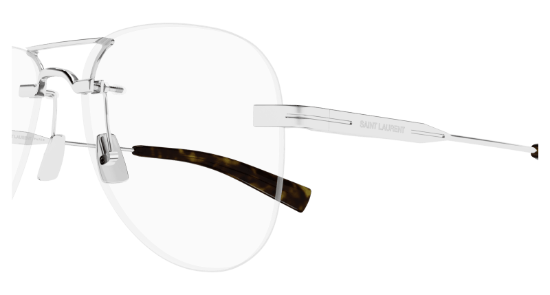 Silver Eyeglasses Saint Laurent 889652521107