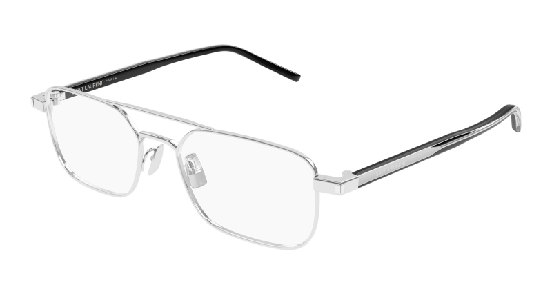 Silver Eyeglasses Saint Laurent 889652555812