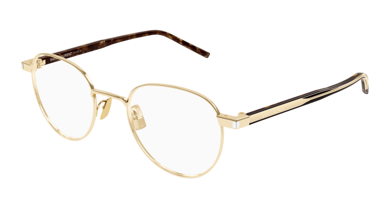 Gold Eyeglasses Saint Laurent 889652555850