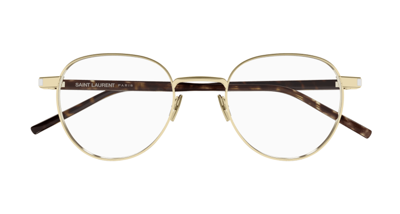 Gold Eyeglasses Saint Laurent 889652555850