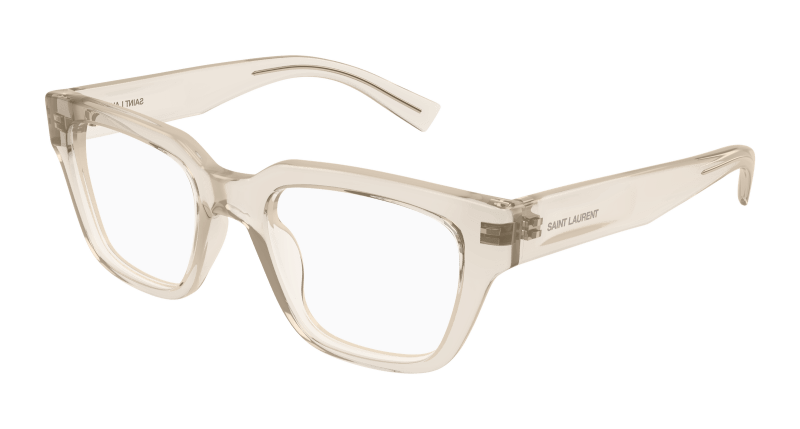 Beige Eyeglasses Saint Laurent 889652561332