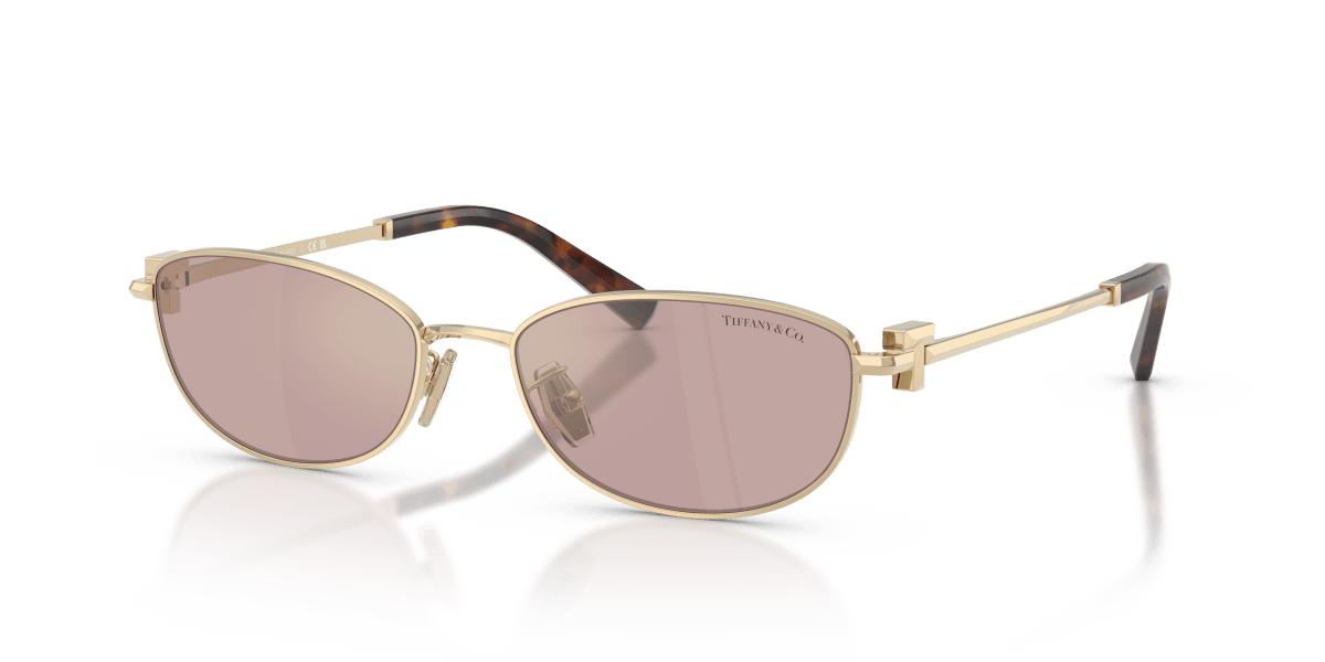 0TF3115 Pale Gold / Light Violet Mirror Internal (6189VS) three quarter view image 1 barcode 8056262541623
