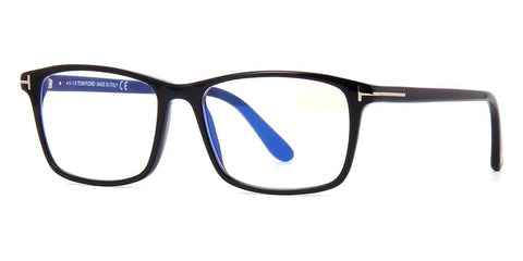 Tom Ford TF5584 - B 001 Blue Control - Tom Ford - Shiny Black - 54mm - Ardor Eyewear