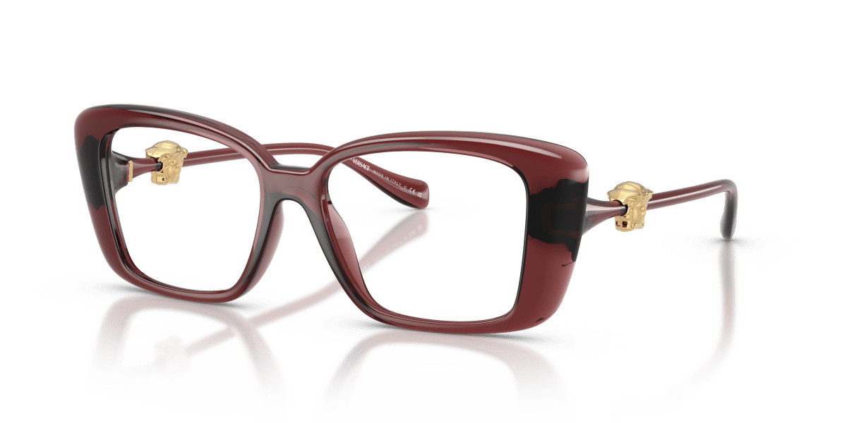 0VE3385U Transparent Red three quarter view image 1 barcode 8056262550588