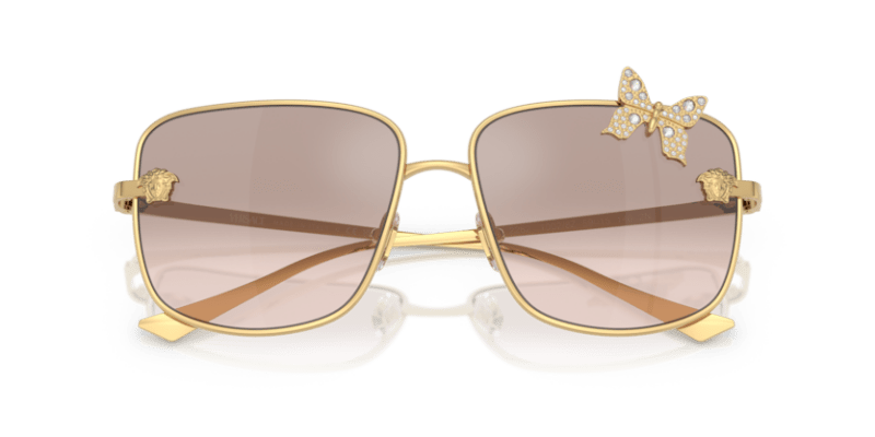 Versace VE2282 - Versace - Gold (10028Z) - Light Brown Mirror Silver Gradient - 59 - Ardor Eyewear 8056262427804