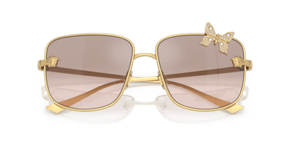 Versace VE2282 - Versace - Gold (10028Z) - Light Brown Mirror Silver Gradient - 59 - Ardor Eyewear 8056262427804