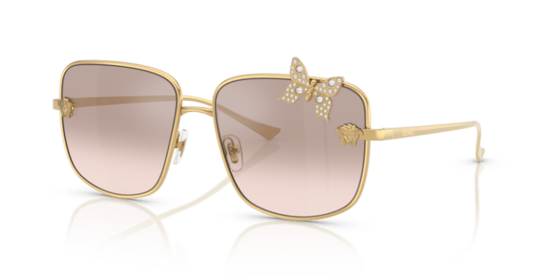 Versace VE2282 - Versace - Gold (10028Z) - Light Brown Mirror Silver Gradient - 59 - Ardor Eyewear 8056262427804