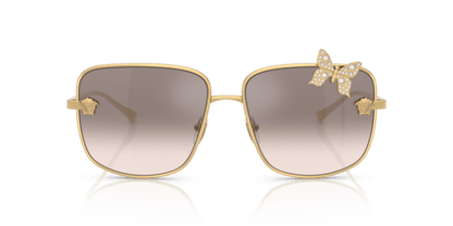 Versace VE2282 - Versace - Gold (10028Z) - Light Brown Mirror Silver Gradient - 59 - Ardor Eyewear 8056262427804